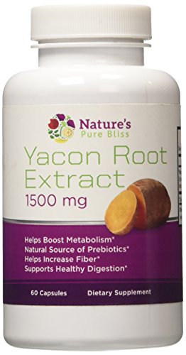 Yacon Root Syrup Extract 1500mg Per Serving - Helps Boost Metabolism, Natural Source of FOS Prebiotics and Antioxidants.