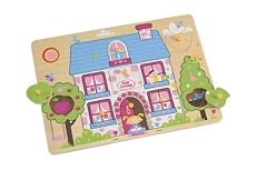 ELC WOODEN COTTAGE LIFT OUT PUZZLE FOR 2+ AGE