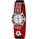 Ravel Kids Red And White Football Velcro Watch R1507.17