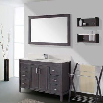 Corniche 48" French Gray Single Sink Vanity By Studio Bathe