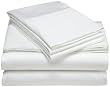 Pinzon Pleated Hem 400-Thread-Count 100% Egyptian Cotton Queen Sheet Set, Cloud