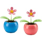 Bee Happy Dancing Solar Flower, Set of 2 by efuture