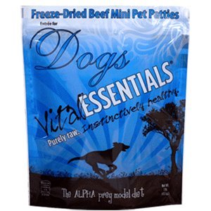 Vital Essentials Freeze-Dried Mini Patties Beef Entrée For Dogs - 1 lb.