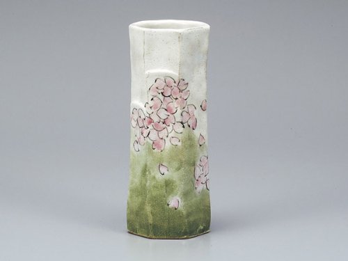 九谷焼 花瓶 花ちらし 7号 