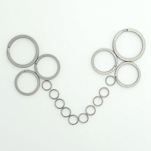 KKMOtech Titanium Ti Matte Key Chain Key Ring Split Rings (16PCS/Lot)