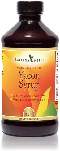 Yacon Syrup - Premium Raw 100% Pure Yacon Root Syrup - Delicious Natural Sweetener Supports Natural Weight Loss and Lower Blood Sugar Levels - Third Party Tested - Stimulates Metabolism - High FOS - By Ballena Nelle