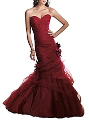 Strapless Sweetheart Asymmetric Illusion Ruched Lace Chiffon Mermaid Dropped   Waistline Evening Dress/Bridesmaid Dress/Prom Dress 