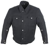 Power Trip Ronin Armored Denim Mens Motorcycle Jacket Black Large L 9031-6004