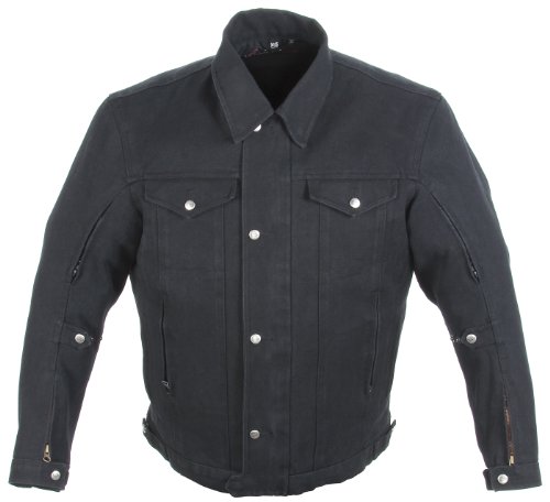 Power Trip Ronin Armored Denim Mens Motorcycle Jacket Black Large L 9031-6004