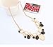 CHILDCITY New Fashion Crystal Rhinestone Flower Bib Chunky Statement Necklace for Women Girls Lady Black