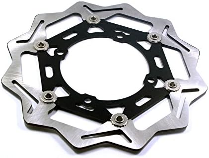 CNC 270MM Front Floating Brake Disc Rotor For Kawasaki KX KXF KLX 125 250 450 Motorcycle Dirt Bike Motocross Supermoto Motard (Kawasaki, Black)