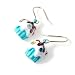 Blue Cupcake Dangle Charm Earrings Fashion Jewelry