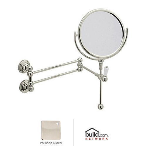 Rohl U.6918 Perrin and Rowe Wall Mounted Shaving Mirror, Polished Nickel