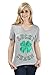 Juniors St Patrick's Day Print Glitter Graphic T-Shirt