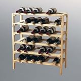 Pine 36 Bottle Wine Rack (Natural
