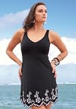 Jessica London Plus Size Swimdress with Embroidery