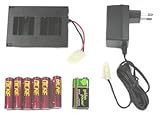 Simba Dickie Group 218 8206 - Ladeset, 6x1,2V NiCd-R6 Akku 750mAh, Ladeschale, 1x9V-Blockbatterie