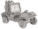 SILVER CONVERTIBLE GOLF CART CLOCK