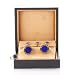 Bvlgari 18k Yellow Gold Blue Lapis Lazuli Estate Men's Cufflinks