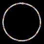 11.60 Carats .925 Sterling Silver Round Cut Rainbow Color Multi-Gemstone short necklace