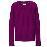 Cherokee Haywire Purple Girls' Crew Cable Sweater - S