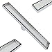 ZOIC Linear Stealth Tile Insert Floor Grate Bathroom Shower Waste Drain 304 Stainless Steel 23.62 Inches (600MM)