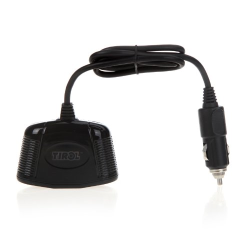 Andoer Tirol 4-way/port Car Van Cigarette Extension Socket Splitter Lighter Power Adapter USB2.0 Charger 12-24V 150W