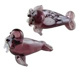 Miniture Glass Figurines - Glass Aquatic Figurine Animals - Spotted Walrus