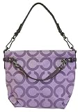 Coach Signature Purple Op Art Sateen Brooke Handbag