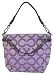 Coach Signature Purple Op Art Sateen Brooke Handbag