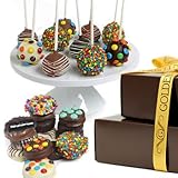 Birthday Decorated Belgian Chocolate Dipped Cake Pop Tower
