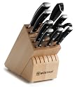 Wusthof Classic Ikon 10-Piece Knife Set with Block, Black