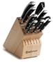 Wusthof Classic Ikon 10-Piece Knife Set with Block, Black