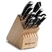 Wusthof Classic Ikon 10-Piece Knife Set with Block, Black
