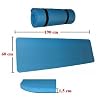 Yogamatte Pilates Gymnastikmatte 190 x 60 x 1,5 cm in blau