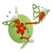Kinderlampe Deckenrondell lachs Falter | Kids Lamp Ceiling Lapm Light Green Butterfly