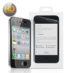elago HD Anti-Finger Print Film Set for iPhone 4 AT&T and Verizon + Microfiber Cleaner