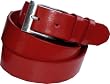 Hristos Unisex Erwachsene Lederg�rtel Aus Vollrindleder Sehr Stabil Rot 110 cm