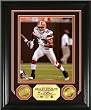 Kellen Winslow Jr. Cleveland Browns Photomint with 2 24 KT Gold Coins