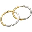 Two Tone Stylish Retro Hoop Earrings