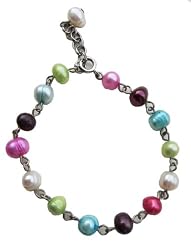 Handmade Fresh Water Pearl Bracelet - Berries in the Sky (One-of-a-kind)