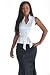 Sleveless High Collar Tie-Front Blouse by J.R. Nites