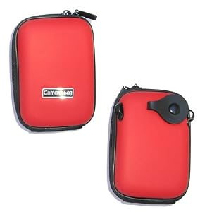 Airform Carrying Case for Flip Video Mino F360 Series Camcorder + Screen Protector Kit + Cloth, Red
