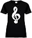 Women's Funny T-Shirt (CLEFT NOTE (MUSIC NOTE SYMBOL) Ladies Shirt