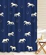 Blue Horse Shower Curtain