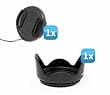 Sonnenblende Universal / Gegenlichtblende f�r Canon HF 21, HF M32 + inkl. Pro Lens Cap (Schnappdeckel)