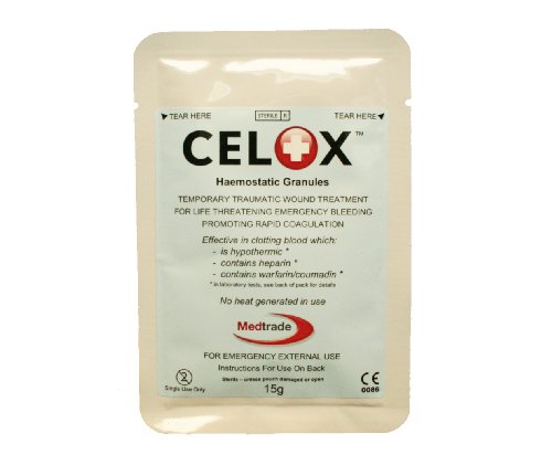Celox V12090 Blood Clotting Solution, 15g Pouch On Sale