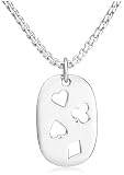 Sterling Silver Men's Poker Suite Pendant by Zina, 20