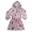 Tag Apparel - Girls Fleece Hibiscus Flower Robe, Pink (Size 7)