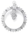 Kikkerland Big Wheel Revolving Wall Clock